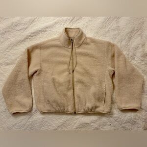 Athleta In The Clouds Fleece Jacket Medium Bone
